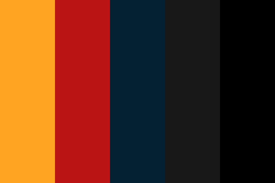 Retro Red-Yellow-Blue Color Palette