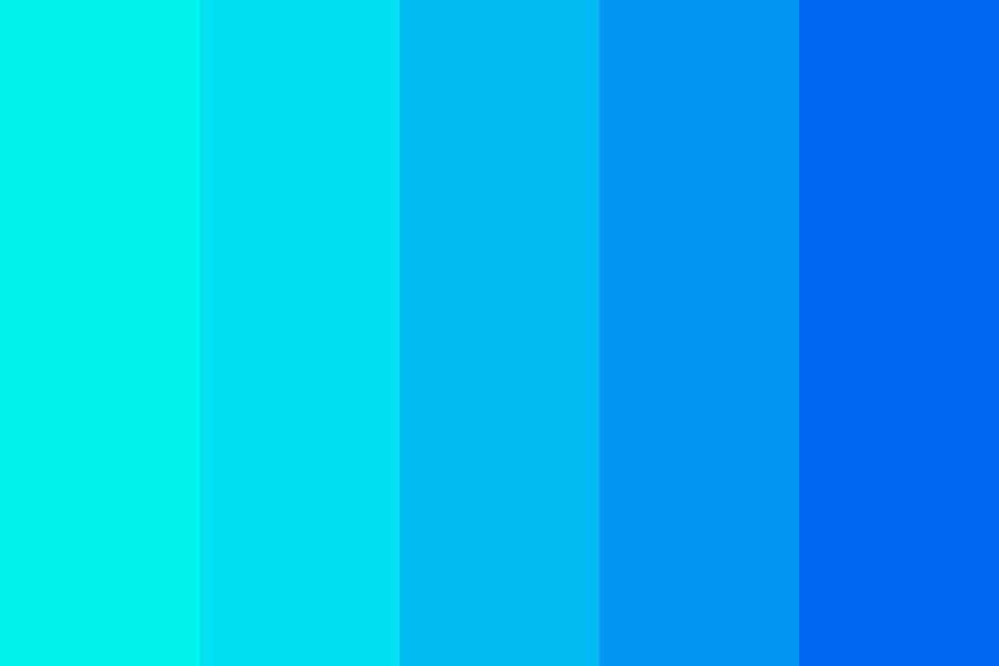 nice light blue to dark blue mix Color Palette