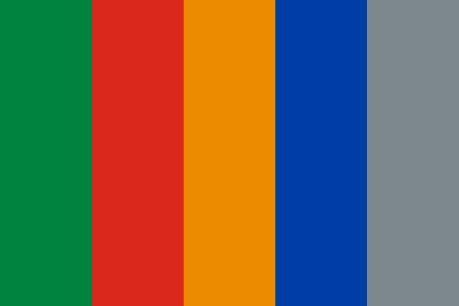 MBTA T Colors color palette