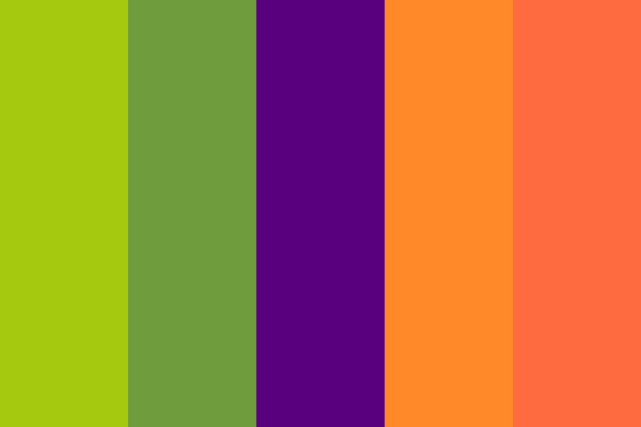 Green-Violet-Orange Palette Color Palette