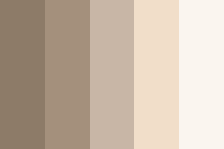 Brown to Beige Gradient Color Palette