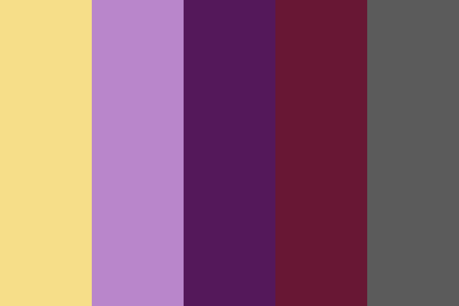 Moody Yellow - Purple with Gray Table Color Palette