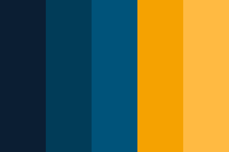 Prussian Blue and Yellow Color Palette