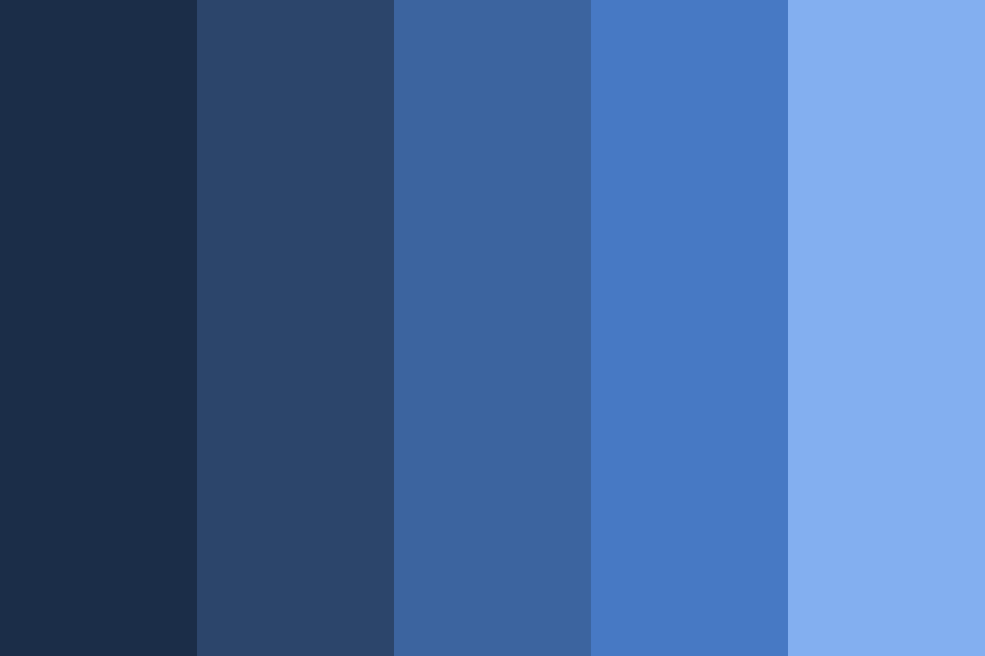 Dark Blue to light blue Color Palette