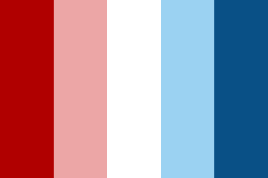 Blu White Red Contrast Palette