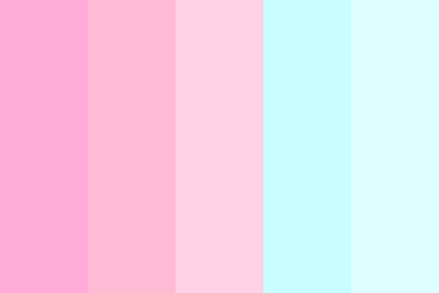 cotton candy palette pink and blue Color Palette