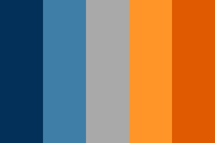 Blue meets Orange Color Palette