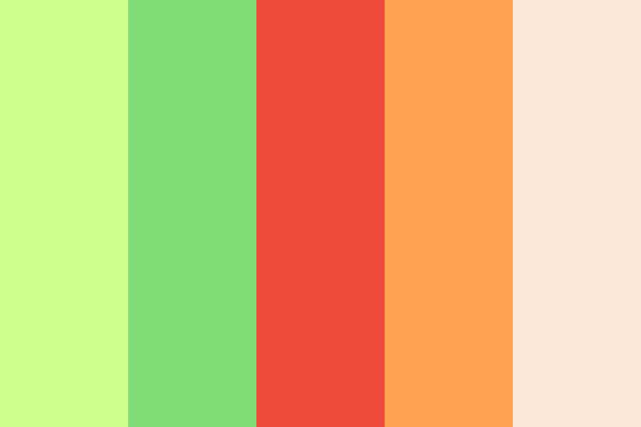 Orange Green Aesthetic Color Palette