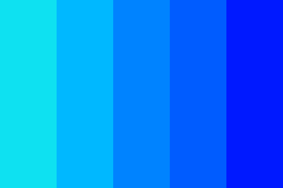 Sea blues color palette