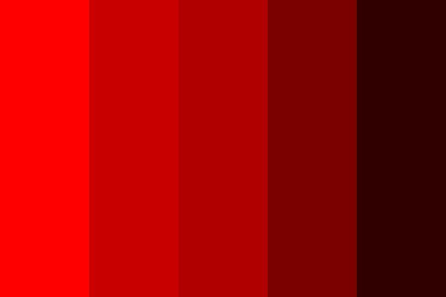 Light Red To Dark Red Color Palette