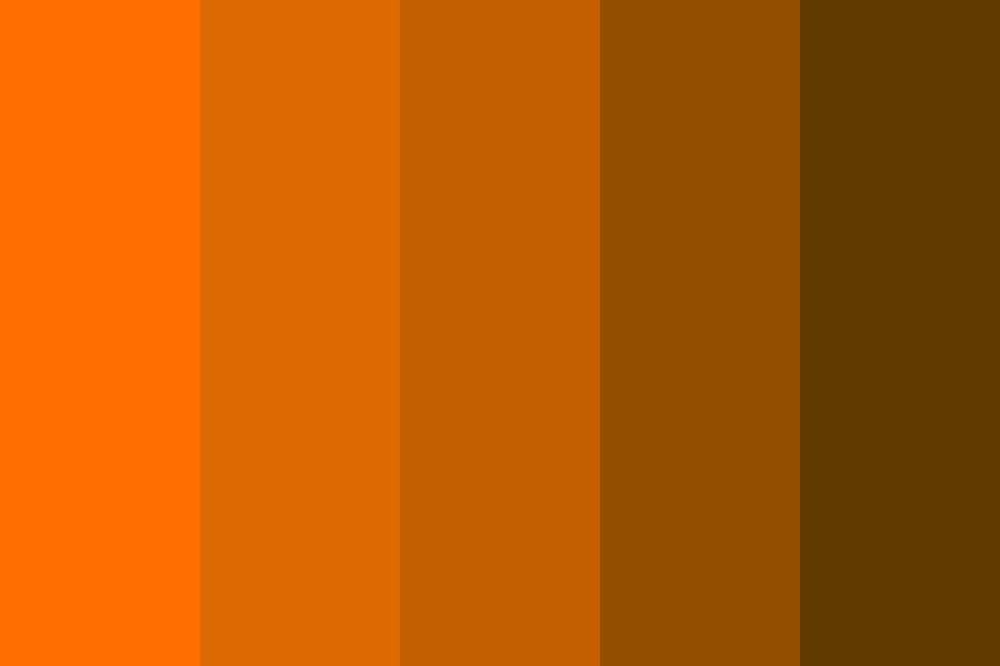 Light Orange To Dark Orange Color Palette