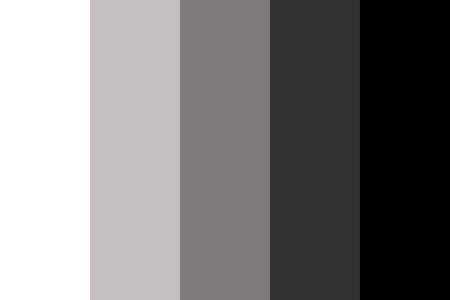Reverse Monochromatic White color palette