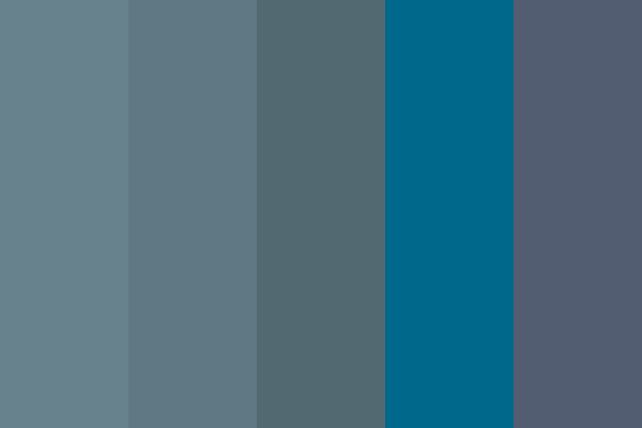 Moody Blue Hues Color Palette