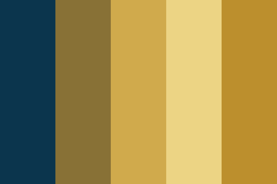 Blue Gold White and Gray Color Palette