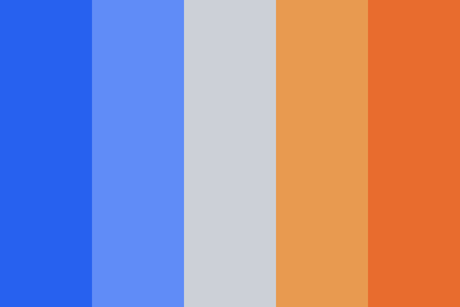 blue orange Color Palette