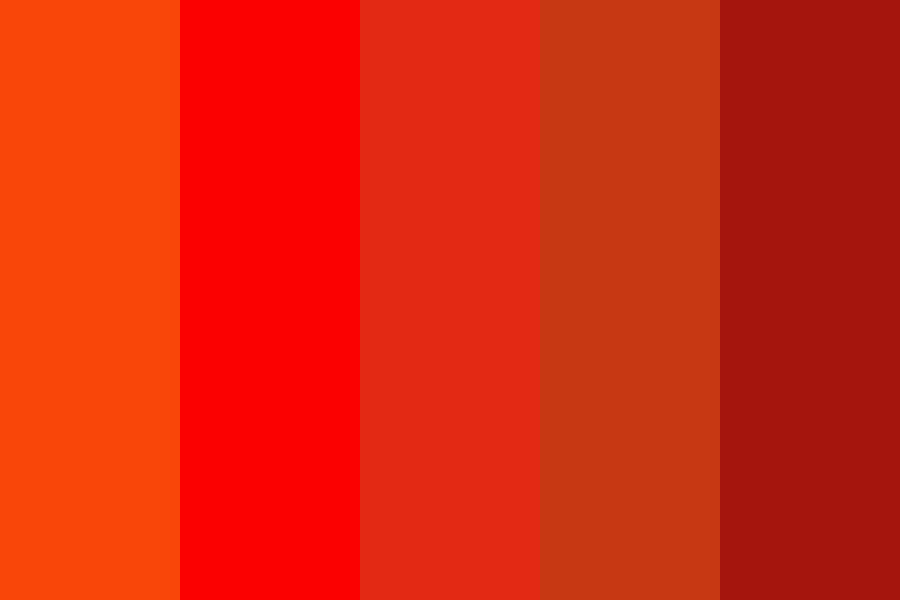 6 Shades of Red Color Palette