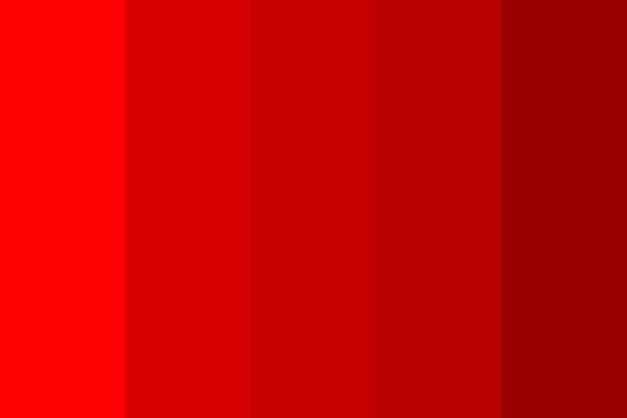 The 5 Shades of Red Color Palette