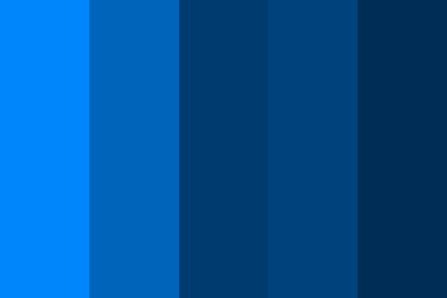 Blue shades - inspired color palette