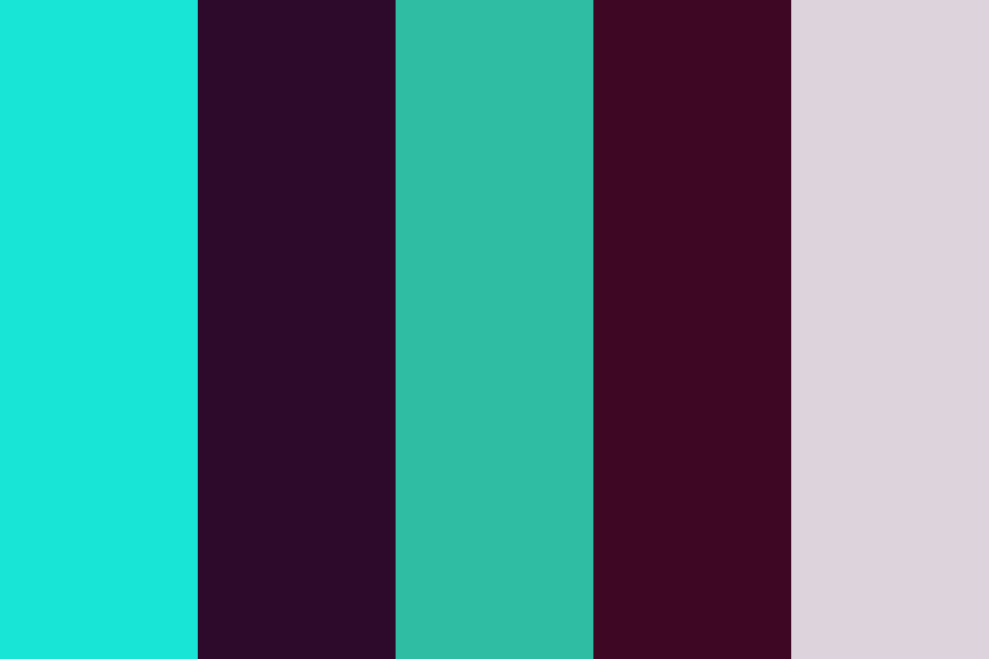 Bedroom - Teal and Purple color palette