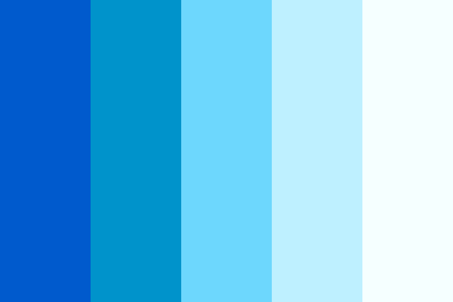 light Blue to White Color Palette