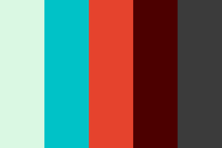Red Turquoise Dark Grey Pallete Color Palette