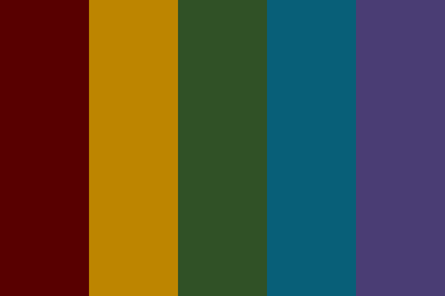 Grunge Rainbow Color Palette