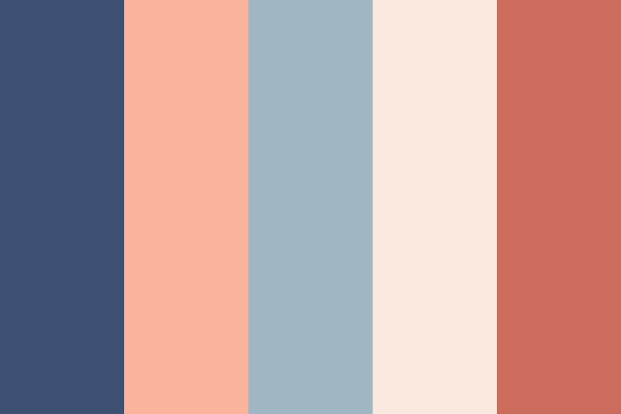 Navy and Coral Color Palette