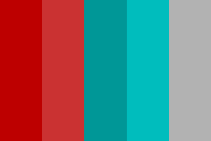 Shades of Red and Teal Color Palette