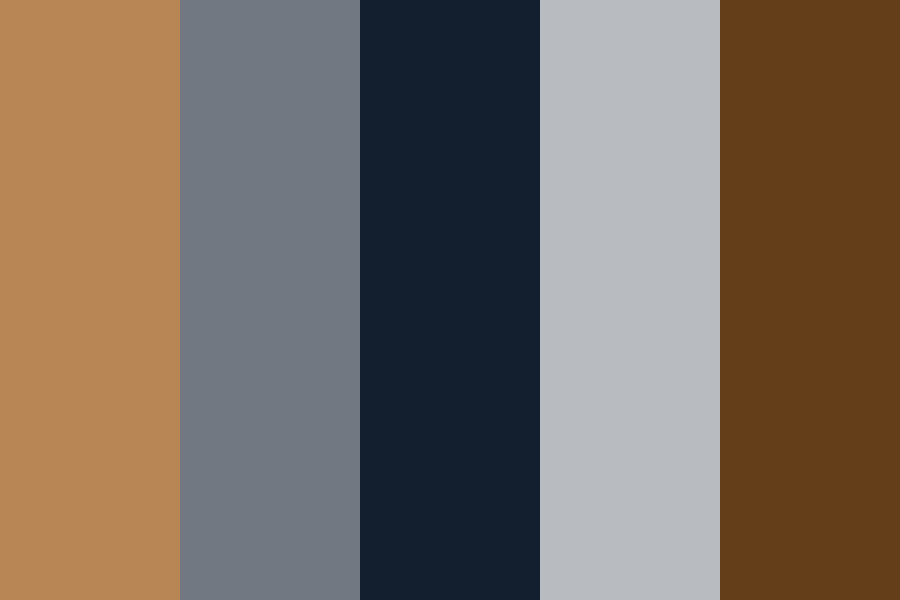 Navy Blue and Brown Color Palette