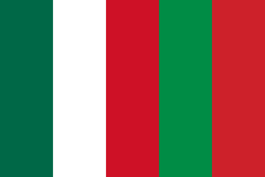 Diferencias Mexico Italia Color Palette