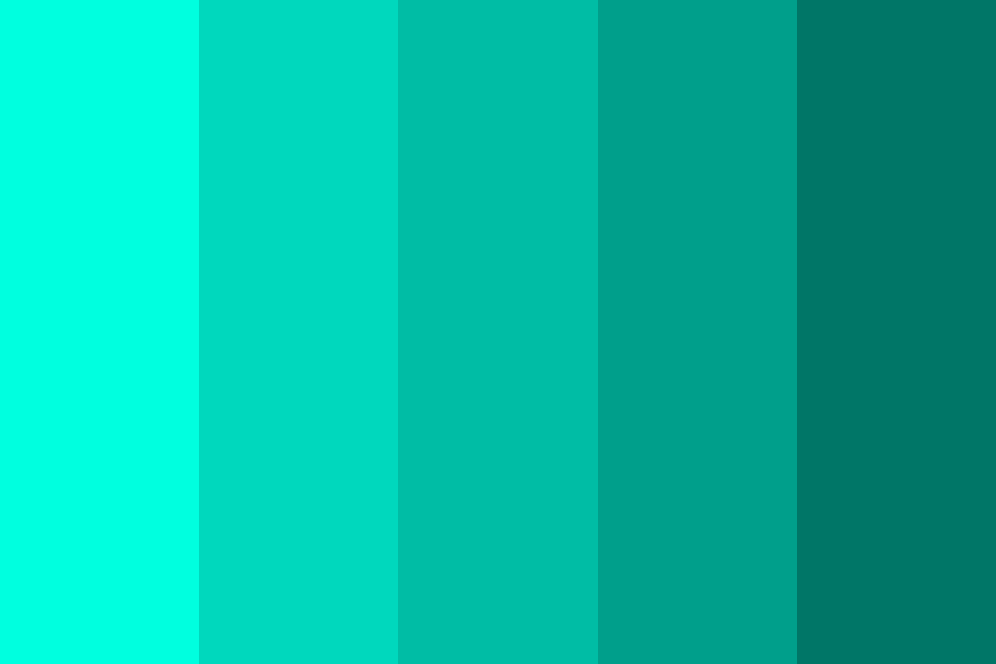 aqua blue green Color Palette