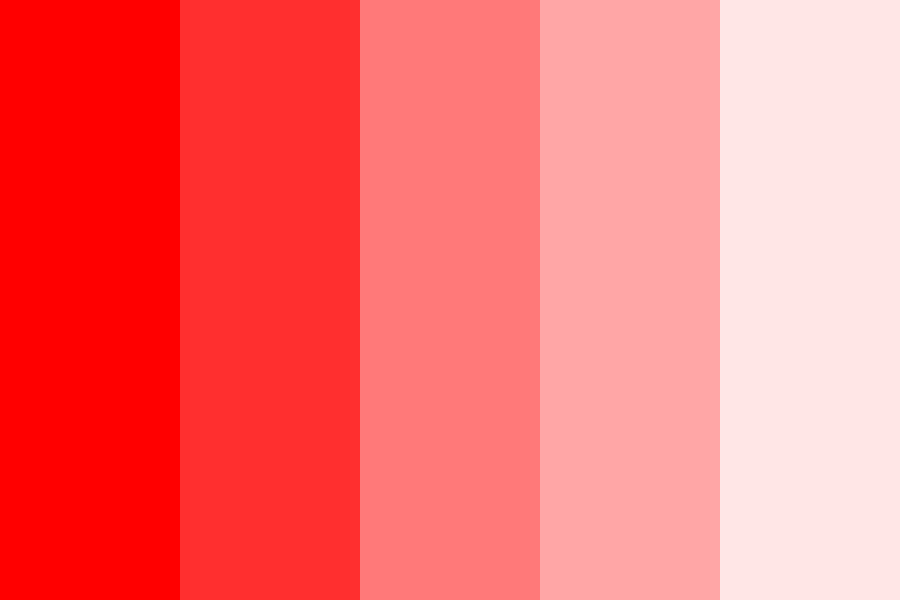 Shades of Red for Eviee Color Palette