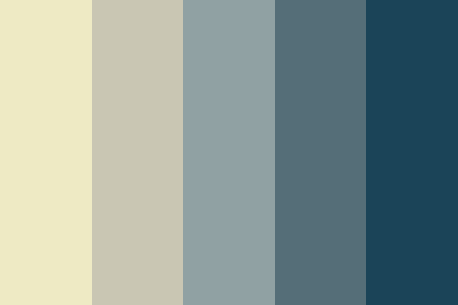 Yellow to Blue Gray Color Palette